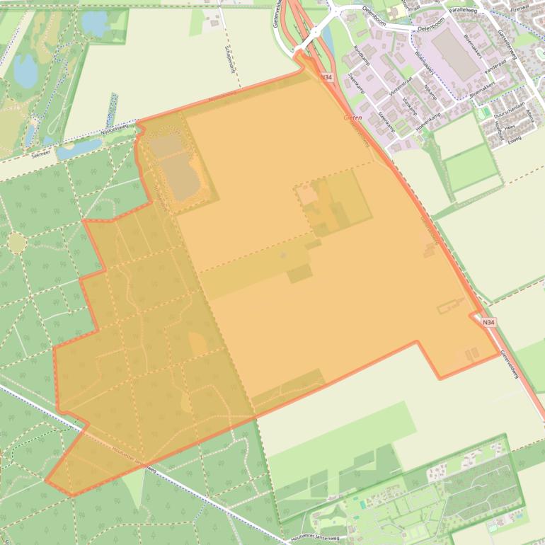 Kaart van postcodegebied 9461TX.