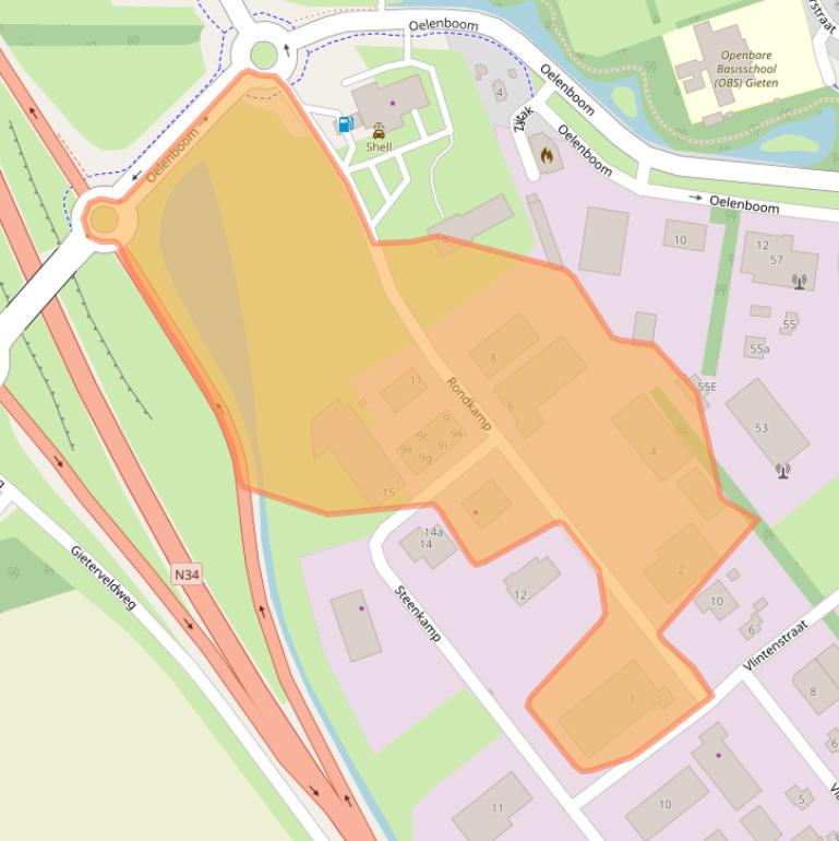 Kaart van postcodegebied 9461VE.