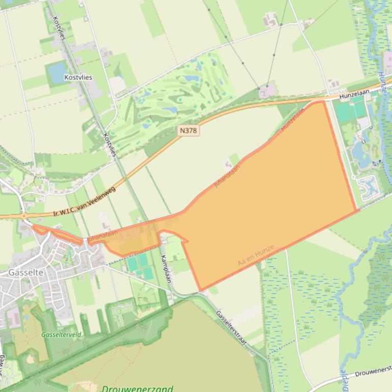 Kaart van postcodegebied 9462PH.