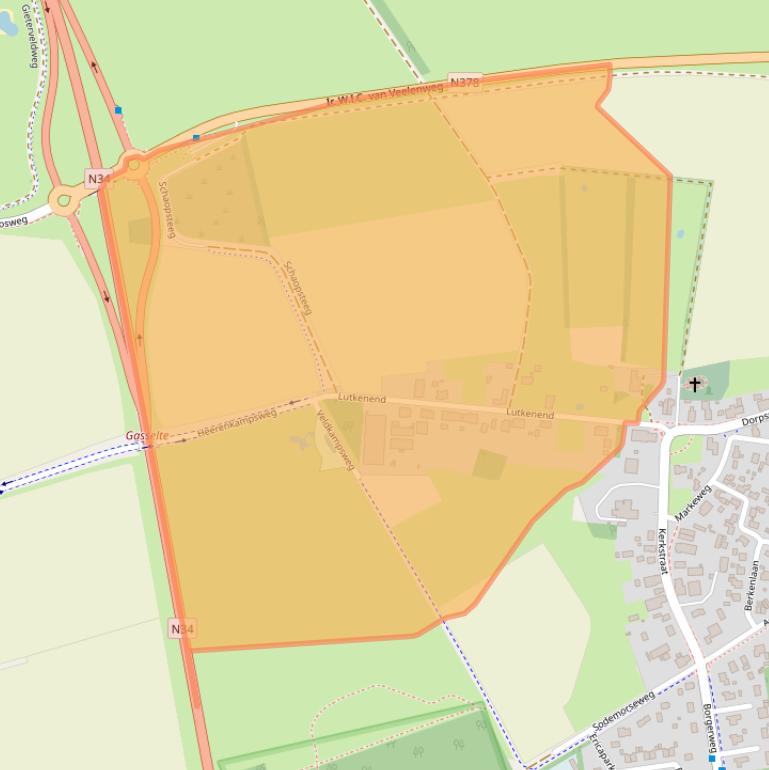 Kaart van postcodegebied 9462PN.