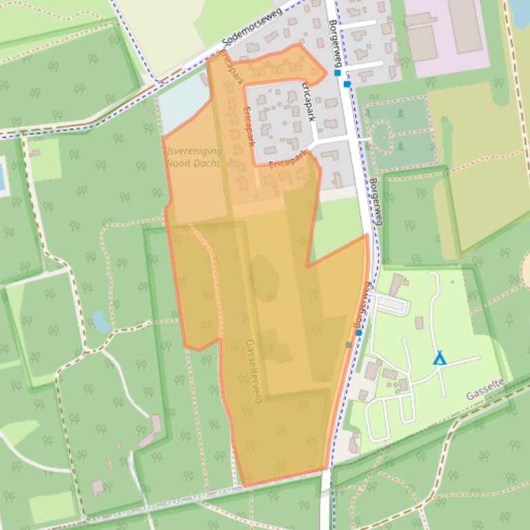 Kaart van postcodegebied 9462RC.