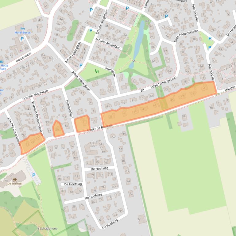 Kaart van postcodegebied 9462RG.