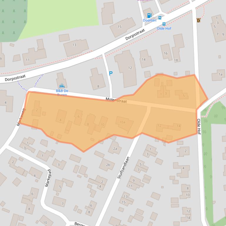 Kaart van postcodegebied 9462RN.