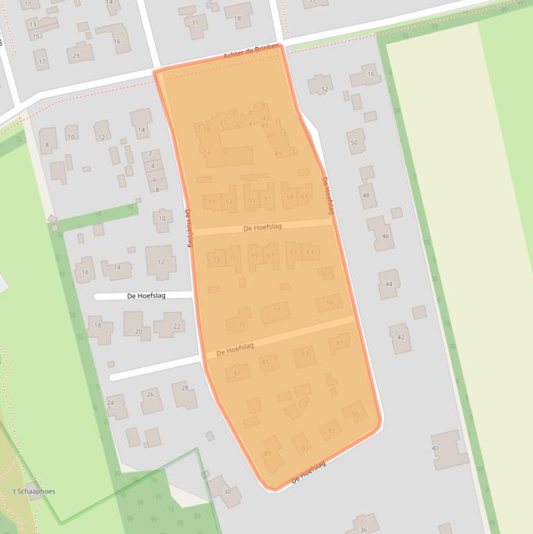 Kaart van postcodegebied 9462RX.