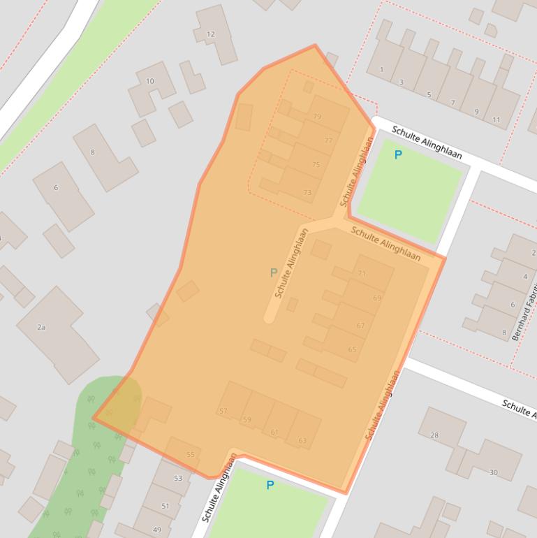 Kaart van postcodegebied 9462SE.