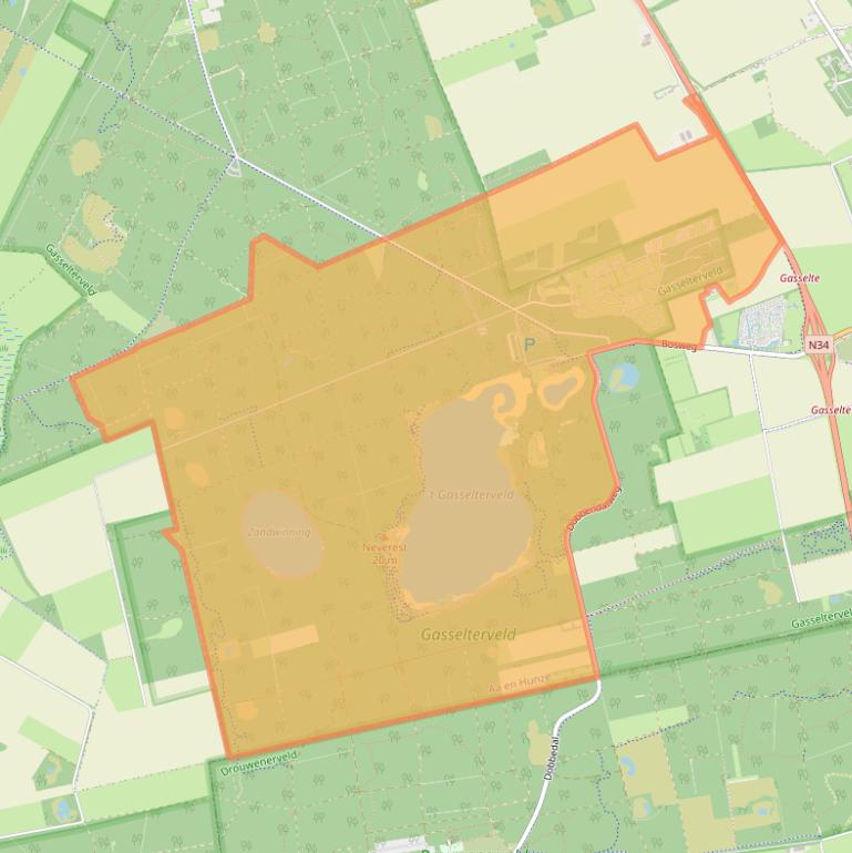 Kaart van postcodegebied 9462TB.