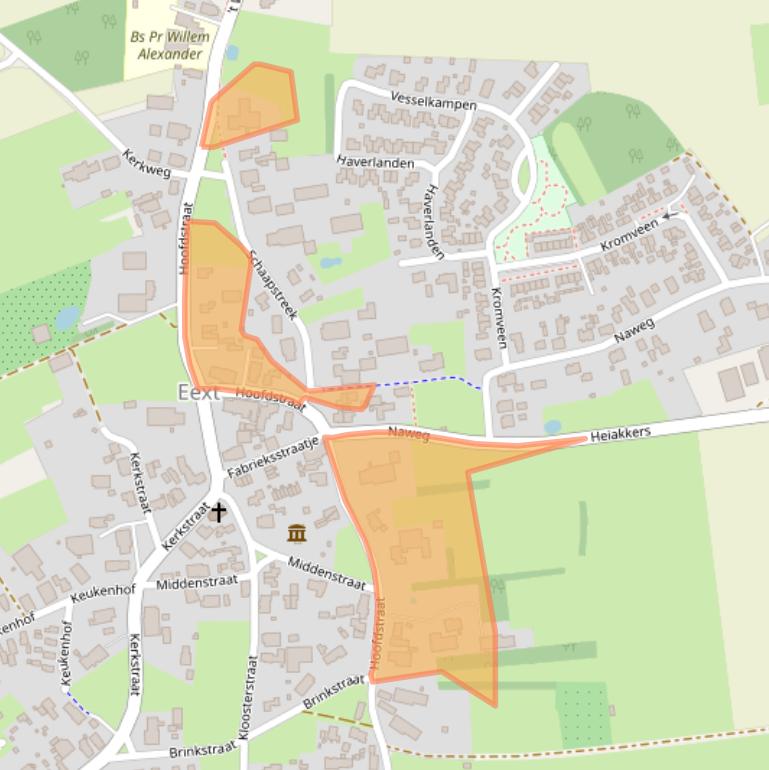 Kaart van postcodegebied 9463PB.