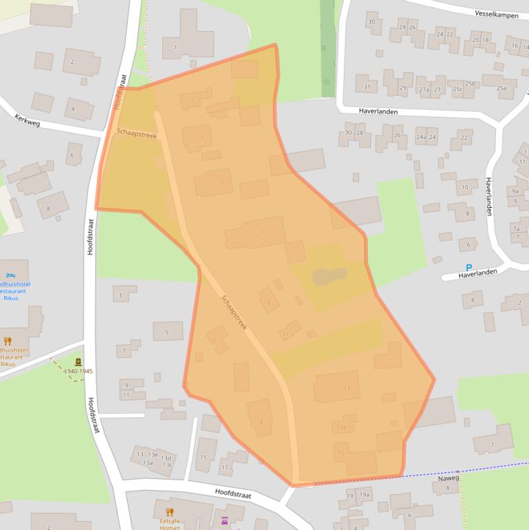 Kaart van postcodegebied 9463PE.