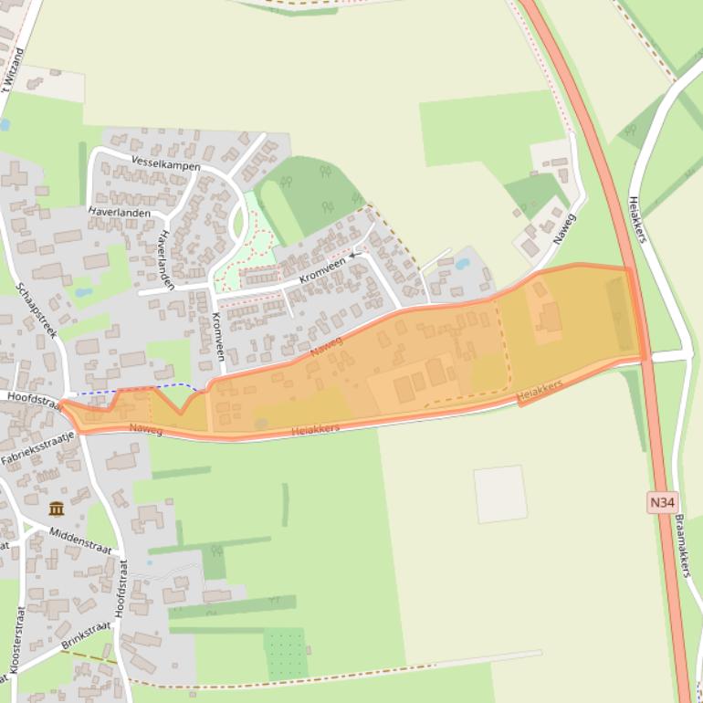 Kaart van postcodegebied 9463PJ.