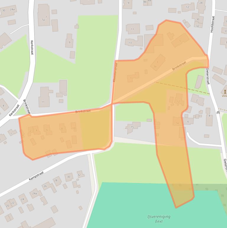 Kaart van postcodegebied 9463PS.