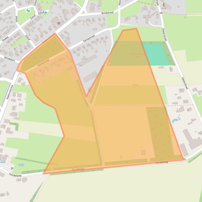 Kaart van postcodegebied 9463PT.