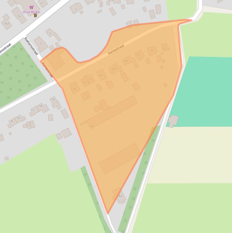 Kaart van postcodegebied 9463PV.