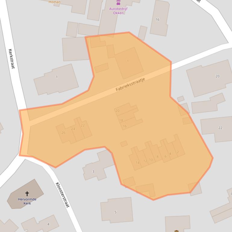 Kaart van postcodegebied 9463PZ.