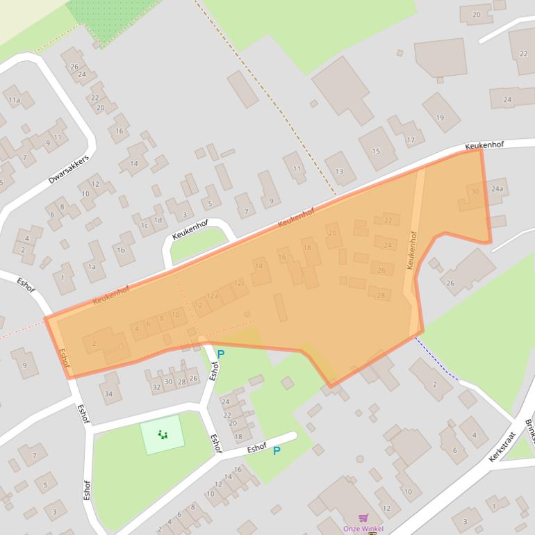 Kaart van postcodegebied 9463RD.