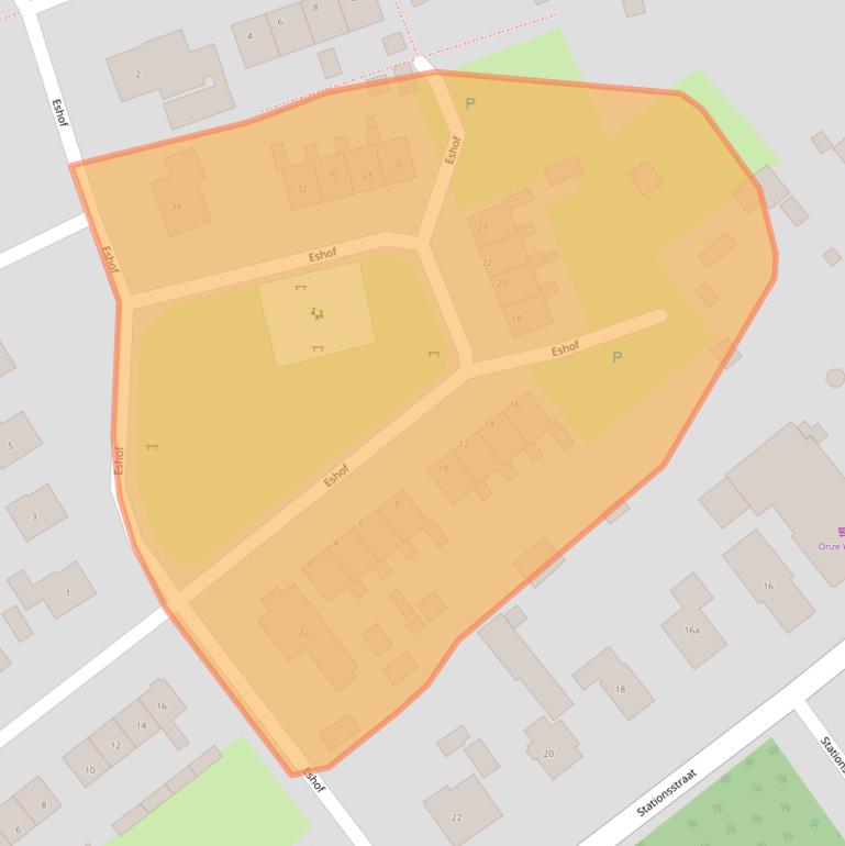 Kaart van postcodegebied 9463RG.