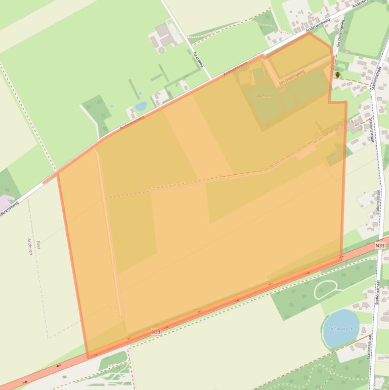 Kaart van postcodegebied 9463RS.