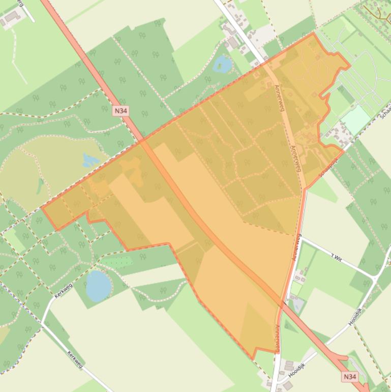 Kaart van postcodegebied 9463TA.