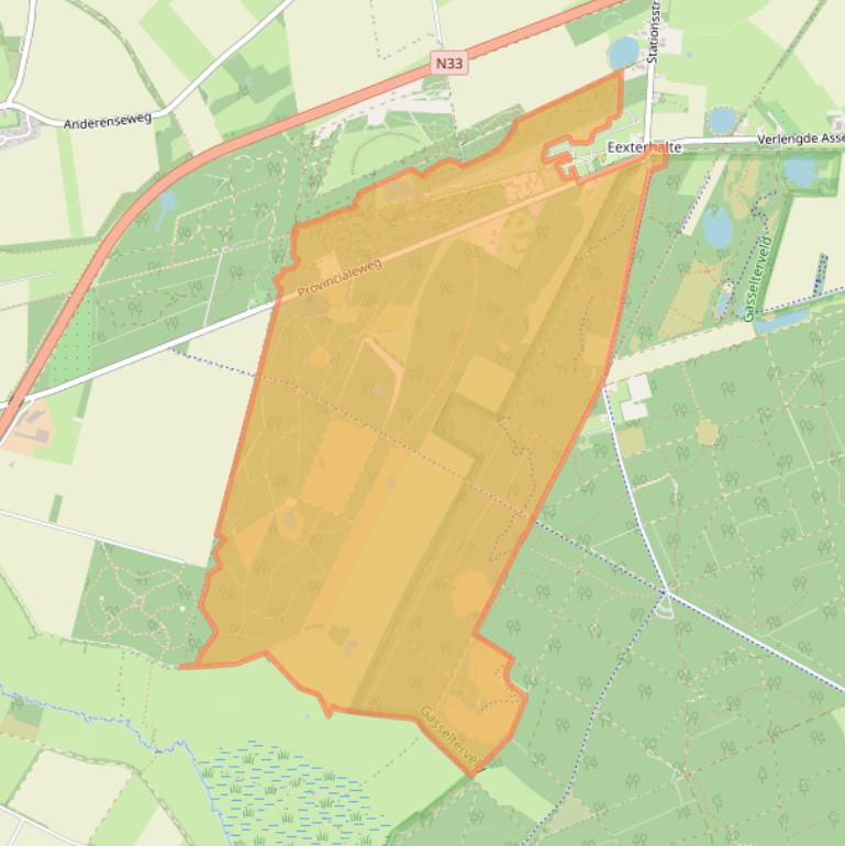 Kaart van postcodegebied 9463TK.