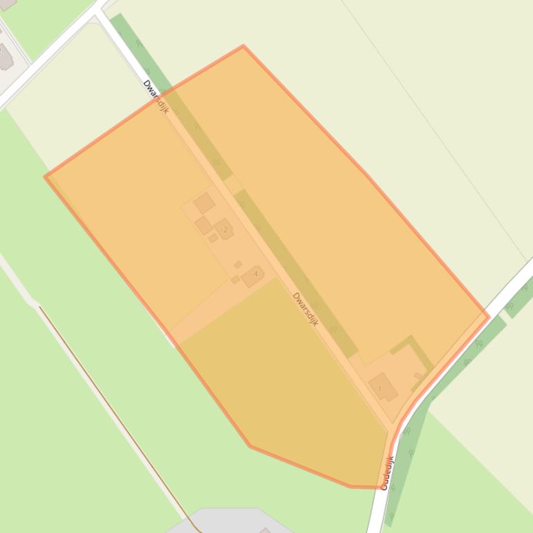 Kaart van postcodegebied 9464TJ.