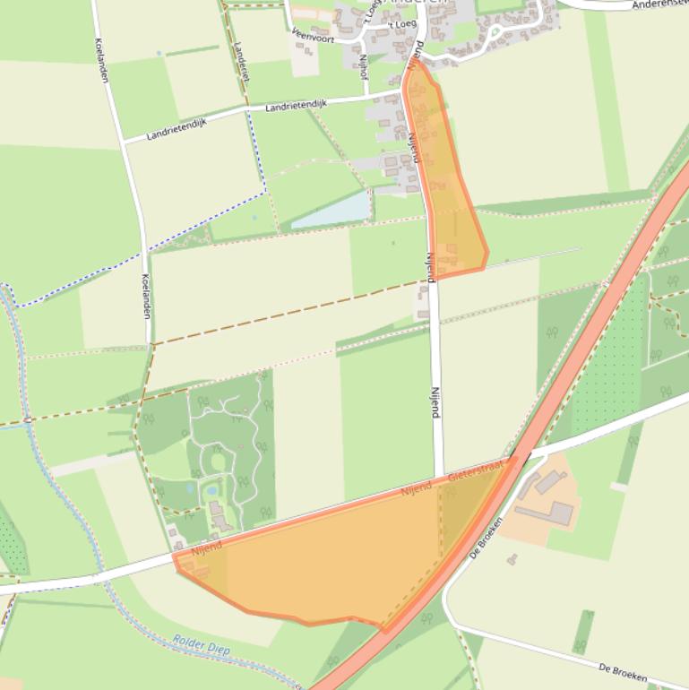 Kaart van postcodegebied 9465TP.