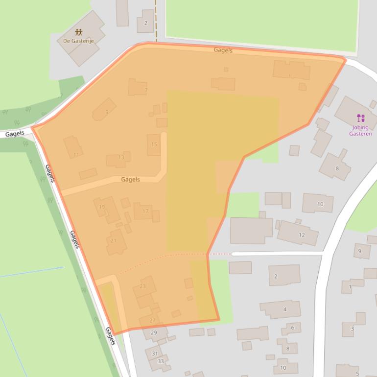 Kaart van postcodegebied 9466PJ.