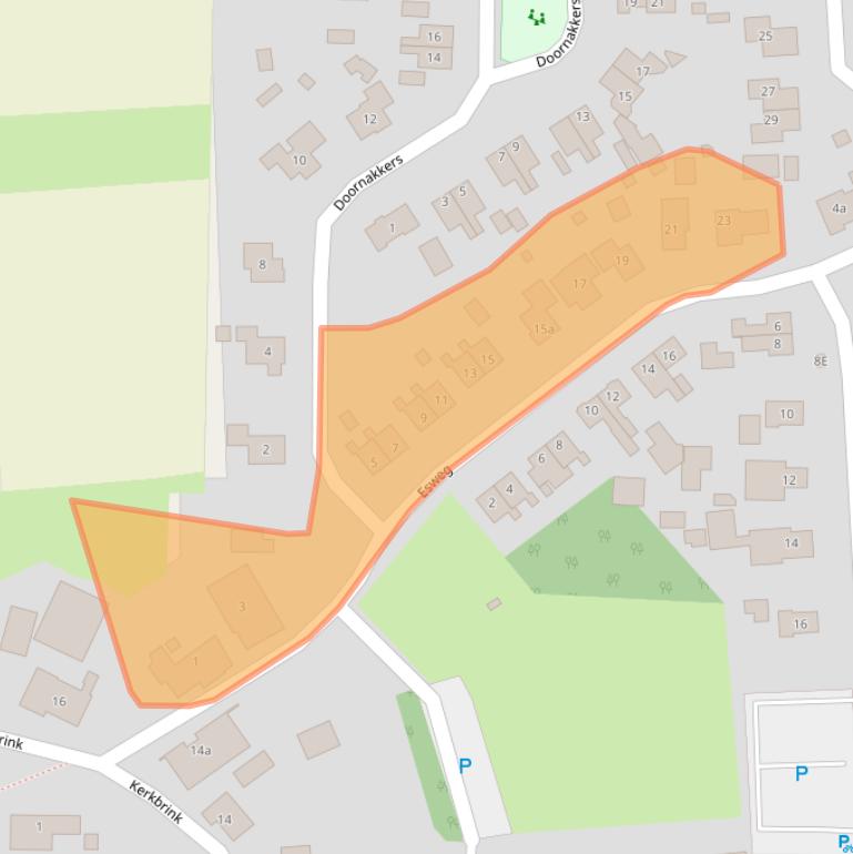 Kaart van postcodegebied 9467PJ.