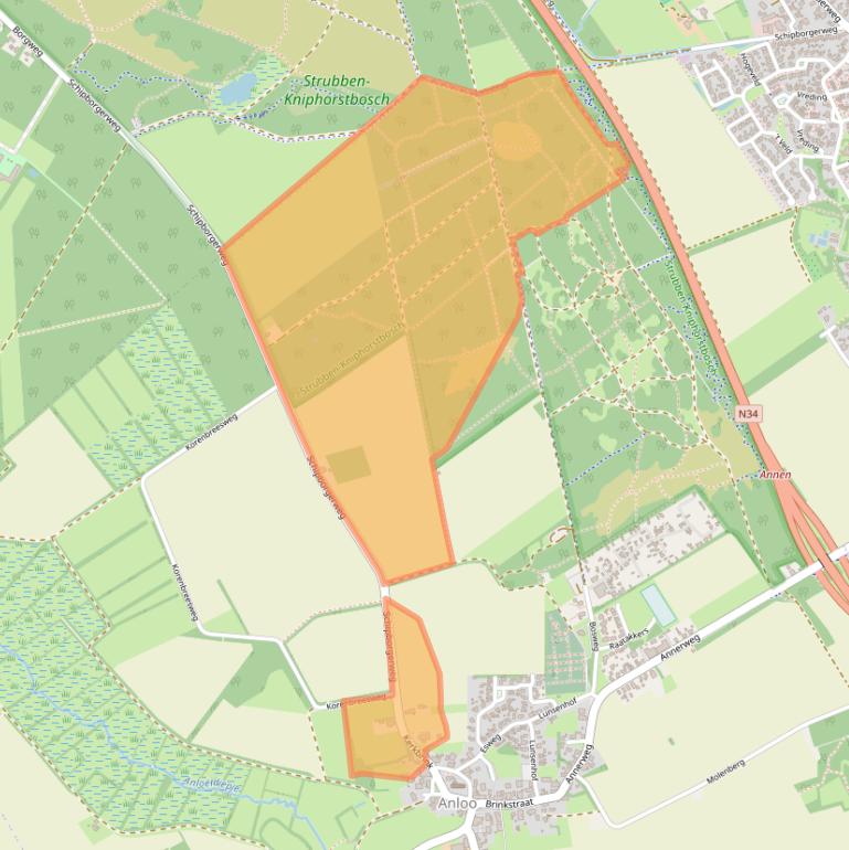 Kaart van postcodegebied 9467TB.