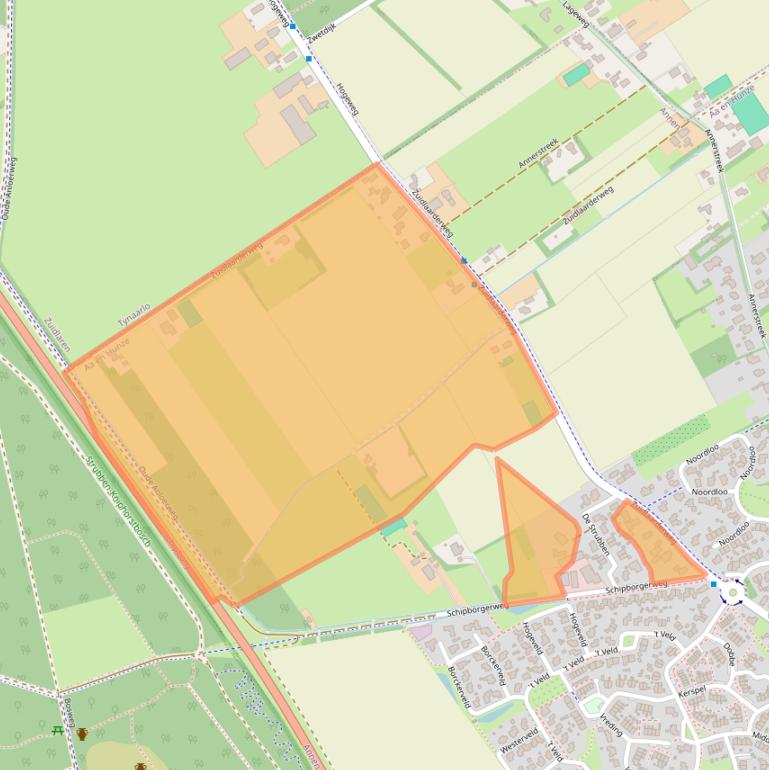 Kaart van postcodegebied 9468AE.