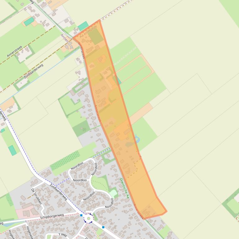 Kaart van postcodegebied 9468AK.