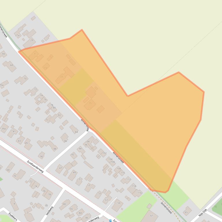 Kaart van postcodegebied 9468AL.