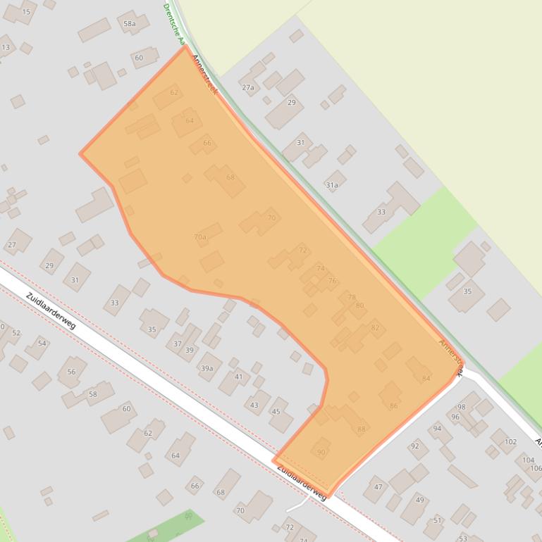 Kaart van postcodegebied 9468AR.