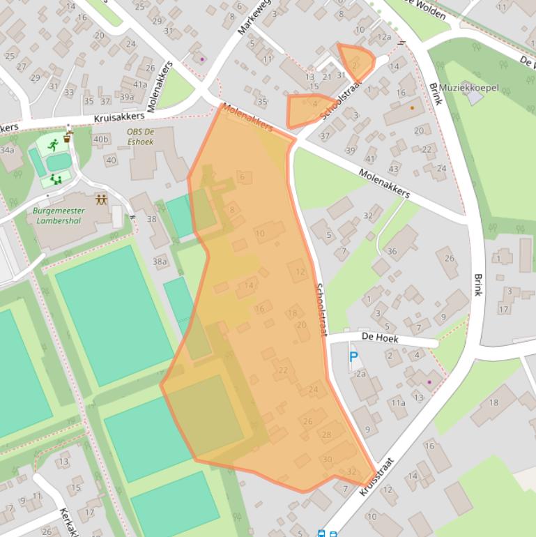 Kaart van postcodegebied 9468BS.