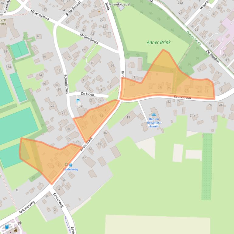 Kaart van postcodegebied 9468CL.