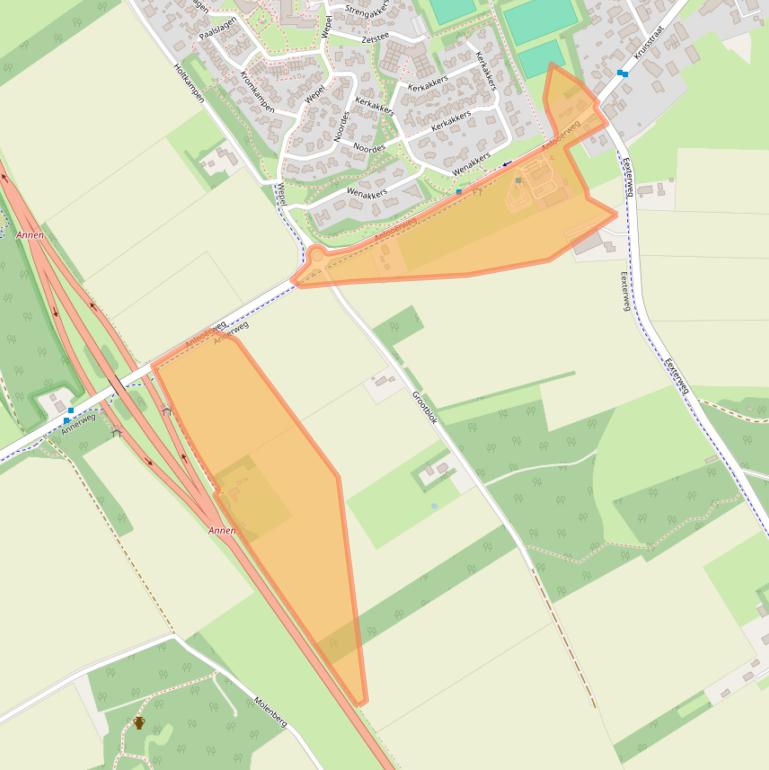 Kaart van postcodegebied 9468CN.