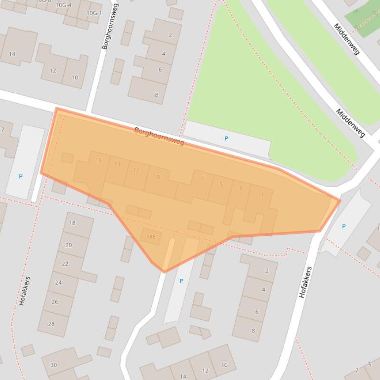 Kaart van postcodegebied 9468EH.