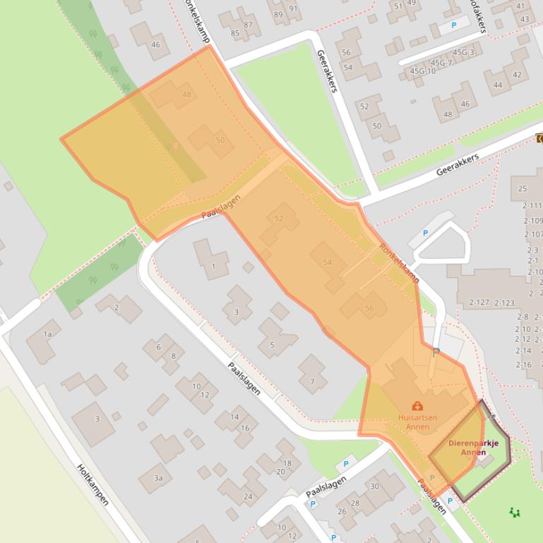 Kaart van postcodegebied 9468ER.