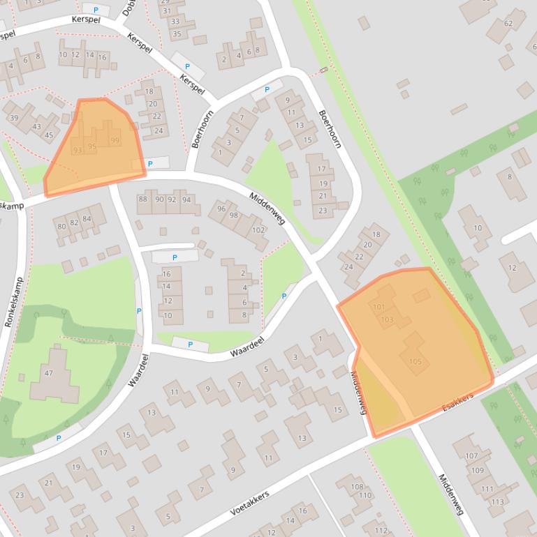Kaart van postcodegebied 9468GB.