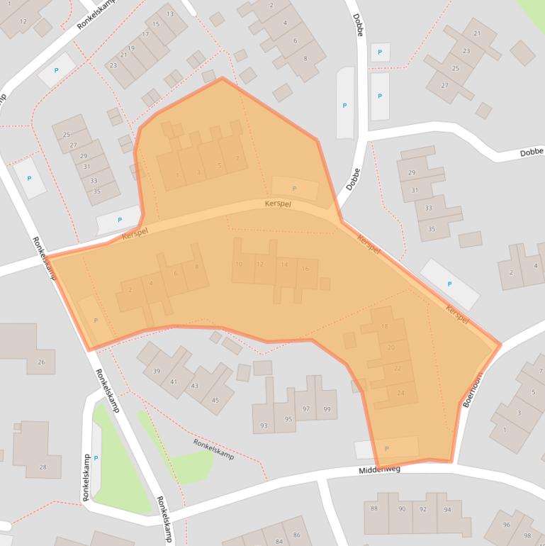 Kaart van postcodegebied 9468GK.