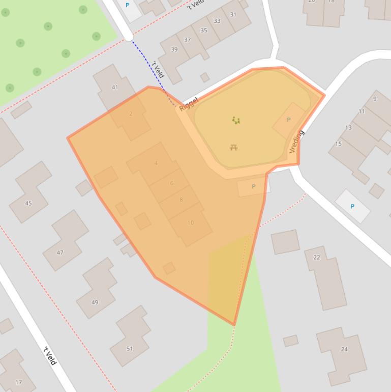 Kaart van postcodegebied 9468GT.