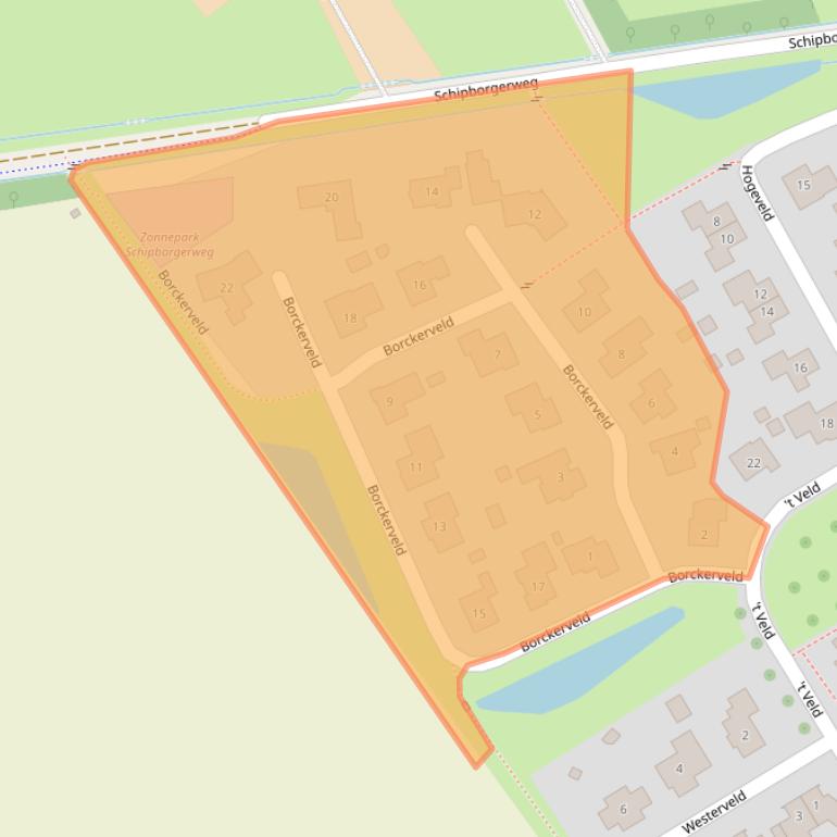 Kaart van postcodegebied 9468GV.