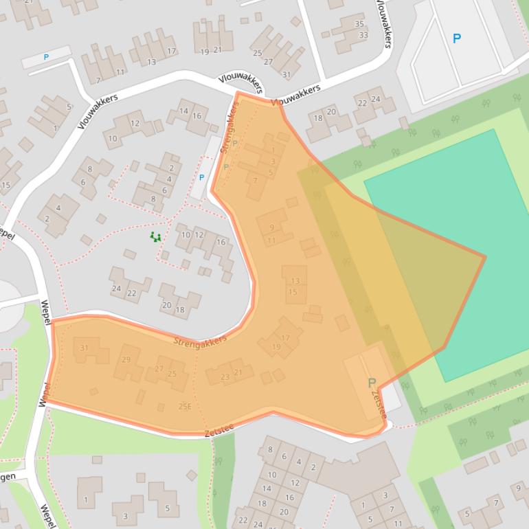 Kaart van postcodegebied 9468HD.
