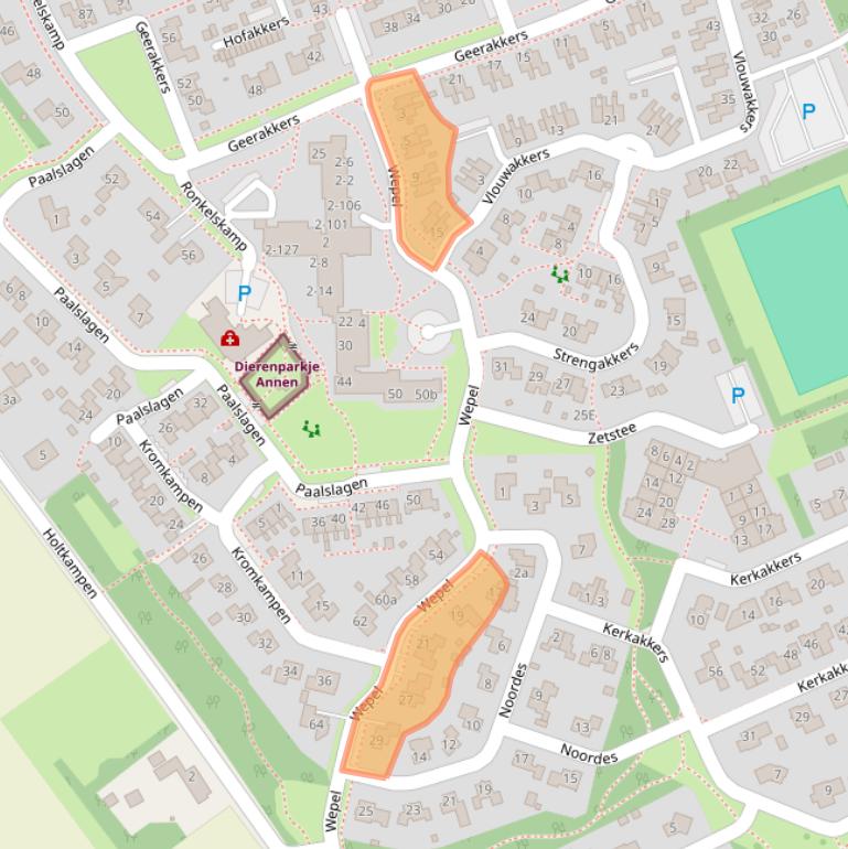 Kaart van postcodegebied 9468HH.