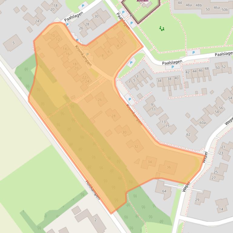 Kaart van postcodegebied 9468HJ.