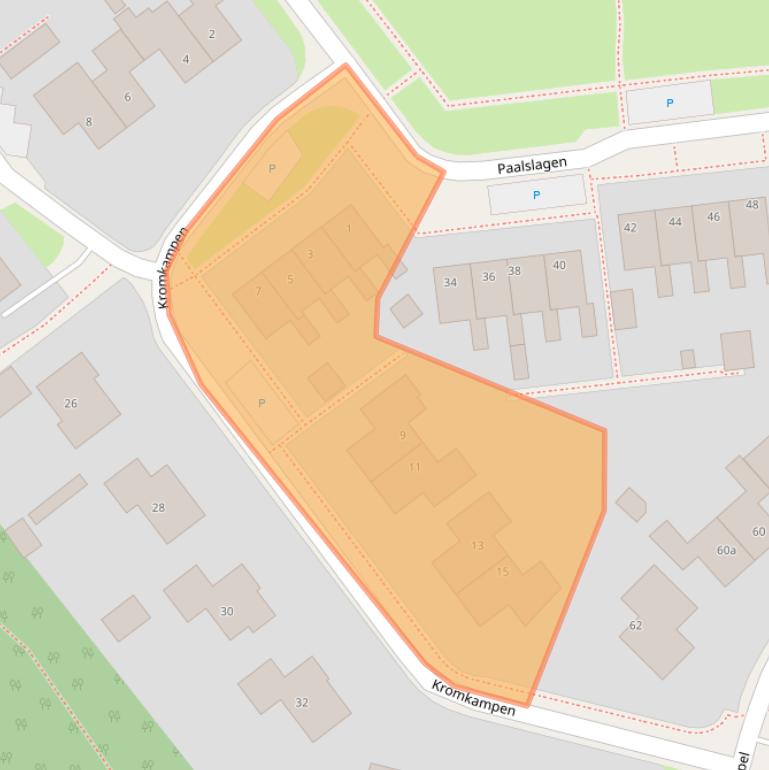 Kaart van postcodegebied 9468HK.
