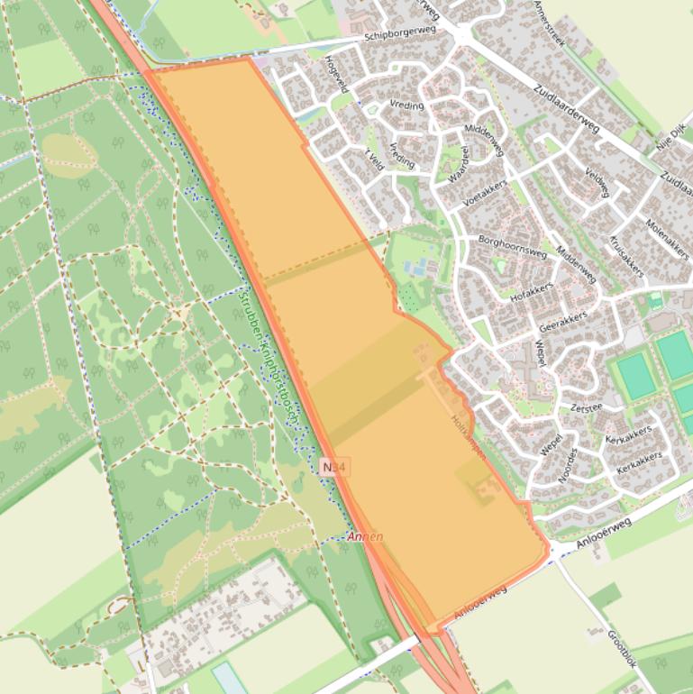 Kaart van postcodegebied 9468TK.