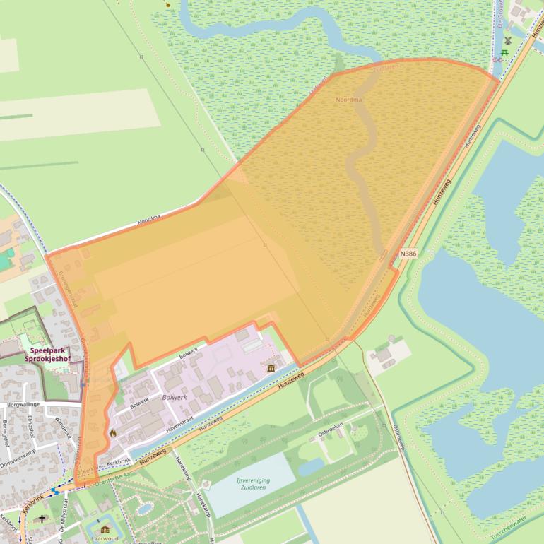 Kaart van postcodegebied 9471AP.