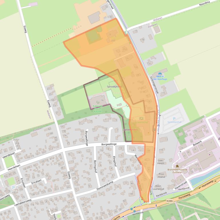 Kaart van postcodegebied 9471AR.