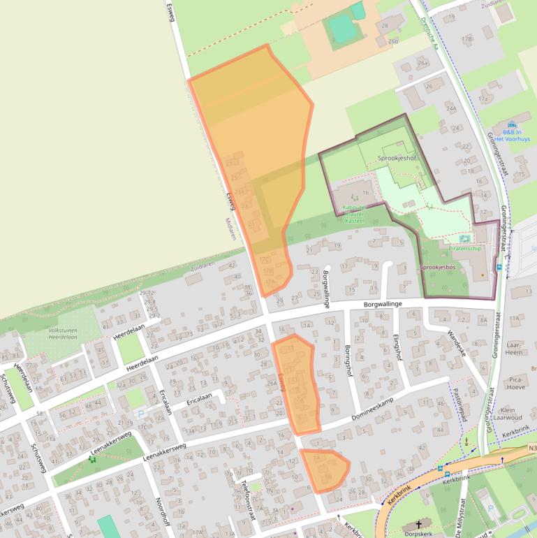 Kaart van postcodegebied 9471BH.