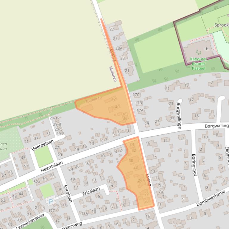 Kaart van postcodegebied 9471BK.