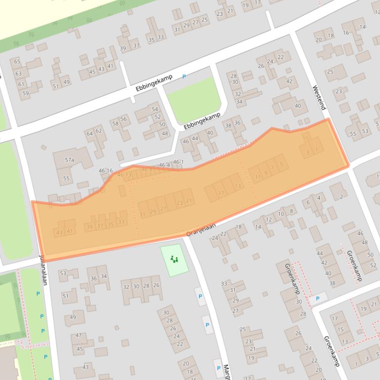 Kaart van postcodegebied 9471CE.